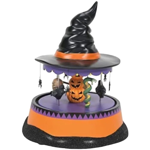 - Department 56 Village Halloween Accessories Haunted Scary Go Round NWB - Picture 8 of 10